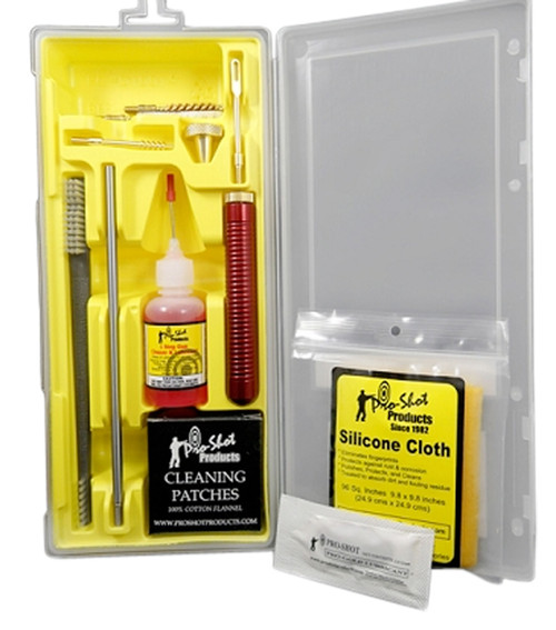 Pro-Shot P22KIT .22 Cal Pistol Cleaning Kit Yellow Box Case