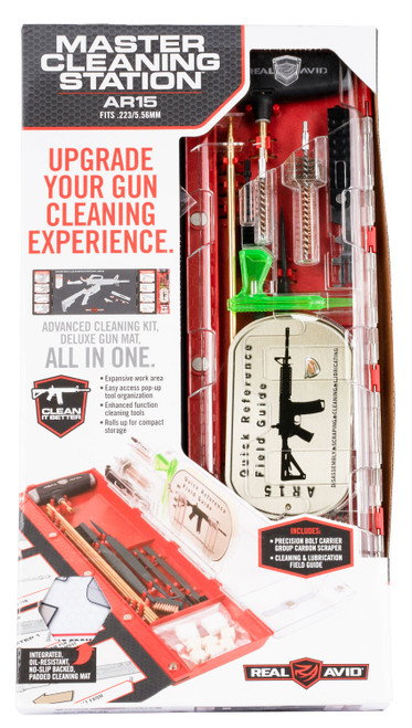 Real Avid AVMCSAR AR-15 5.56x45mm NATO Master Cleaning Station and Tool Kit