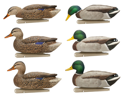 Avian-X AVXAVX8076 Topflight Fusion Multi-Color Mallard Floating Decoys 6-Pack