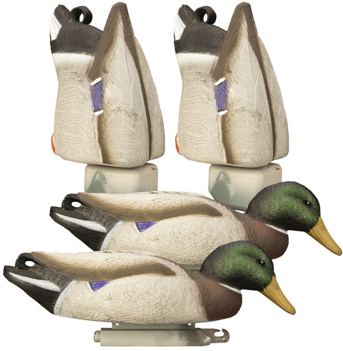 Higdon 17023 Mag Mallard Feeder Floating Decoy Set Multi-Color Foam Filled 4 Pack