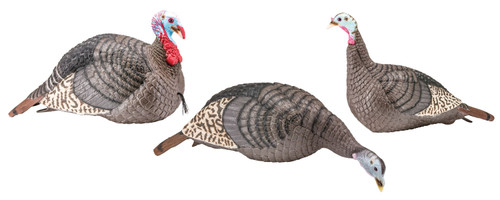HS Strut 100006 Strut-Lite 3-Pack Turkey Flock Decoy Multi Color Synthetic