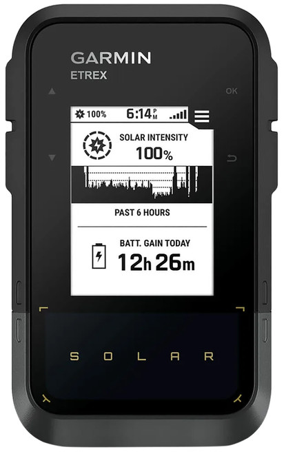Garmin eTrex Solar 28MB GPS Handheld Black Transflective Display with Garmin Explore App