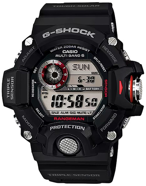 G-Shock Rangeman GW9400 Digital Compass Thermometer Watch Black 145-215mm
