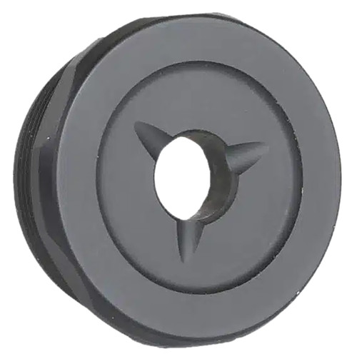 JK Armament 155 Pro Series Flash Reducer End Cap .30 Cal Titanium 1.375x24 Black