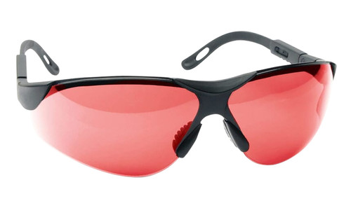 Walker's Elite Shooting Safety Glasses, Vermilion Polycarbonate Lens, Black Frame