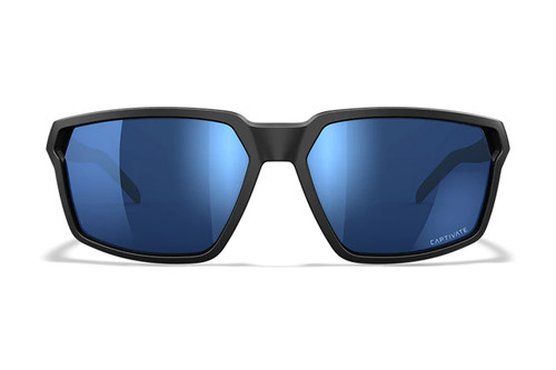 Wiley X Sierra M/L ANSI Z87.1+ Eyewear, Blue Mirror Lens, Matte Black Frame