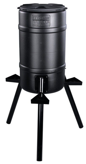 On Time 71540 Buckeye Polyethylene Gravity Feeder, 200 lb Capacity, 3 Feeding Stations, Removable Lid