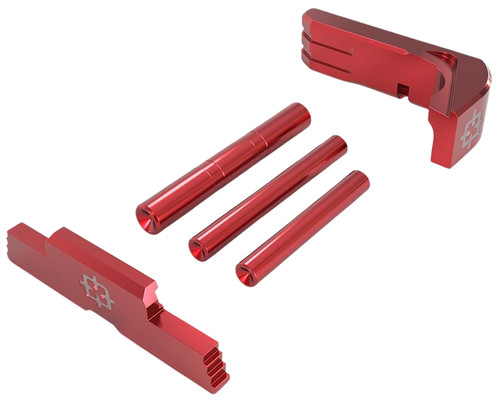 Cross Armory CRG43SOKRD Glock 43 Three-Piece Upgrade Kit Red Aluminum