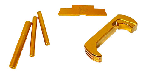 Cross Armory Gold Anodized Extended 3-Piece Kit for Glock Gen4 Steel/Aluminum