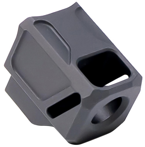 Faxon EXOS-533 Muzzle Compensator for Glock 43X and 48 Black Anodized 6061 Aluminum 1/2"x28 Threads