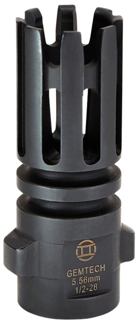 Gemtech 12145 Quick-Mount Flash Hider AR-Platform 5.56x45mm NATO Black Steel with Shim Kit
