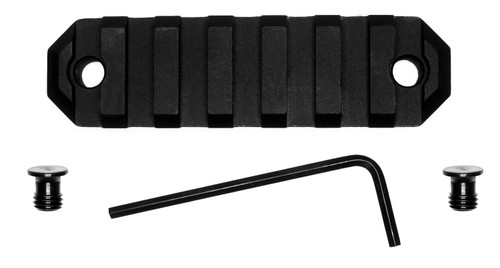 GrovTec GTSW228 3" 7-Slot KeyMod Picatinny Rail Black Anodized Aluminum MIL-STD 1913