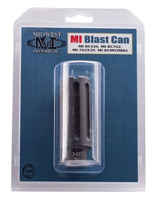 Midwest Industries MIBC556 AR-Platform Blast Can Black Anodized Aluminum 1/2"-28 tpi 5.56 NATO