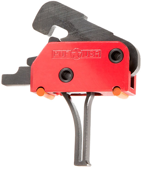 Patriot Ordnance Factory 00858 Drop-In Black/Red Flat Trigger Single-Stage
