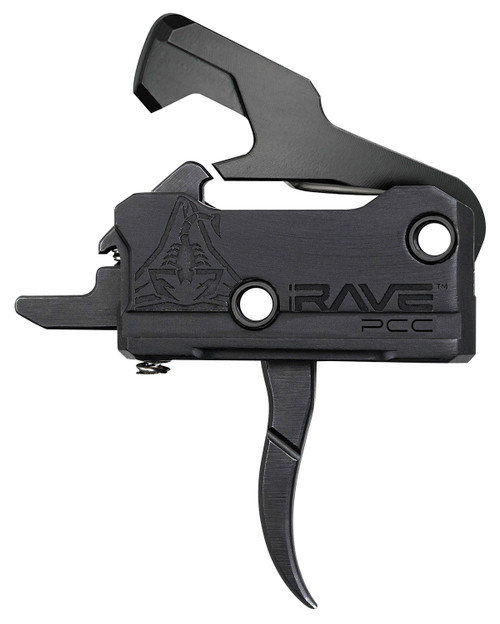 Rise Armament T017PCCBLK Single-Stage Curved PCC Trigger 3.5 lb Pull Black Nitride Finish AR-Platform