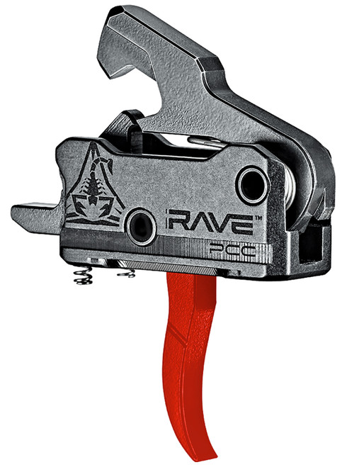 Rise Armament T017PCCRED Rave PCC AR9 Trigger Curved Black and Red Blowback System