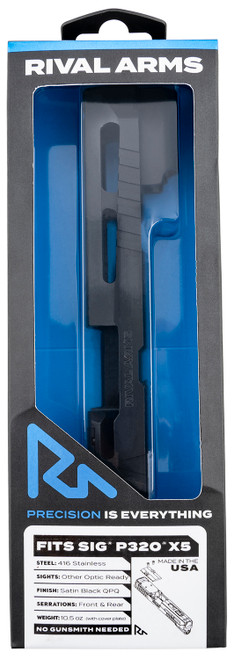 Rival Arms Sig P320 X-Five Faction Series A1 Slide Docter Cut Black 17-4 Stainless Steel