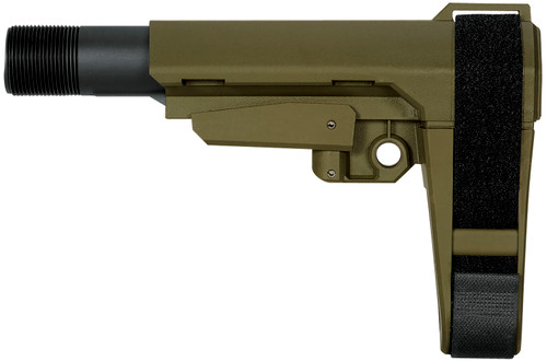 SB Tactical SBA3X04SB SBA3 X OD Green 5-Position AR Pistol Brace (Tube Not Included)