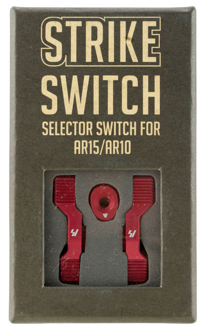 Strike ARSSSRED Modular Ambidextrous 60/90 Degree Safety Selector Red Aluminum AR-Platform
