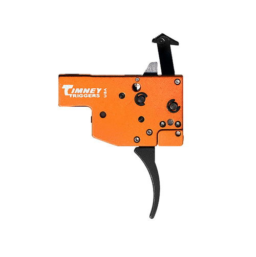 Timney 430 Two-Stage Curved Trigger for Tikka T3 Fully Adjustable Black and Orange Finish
