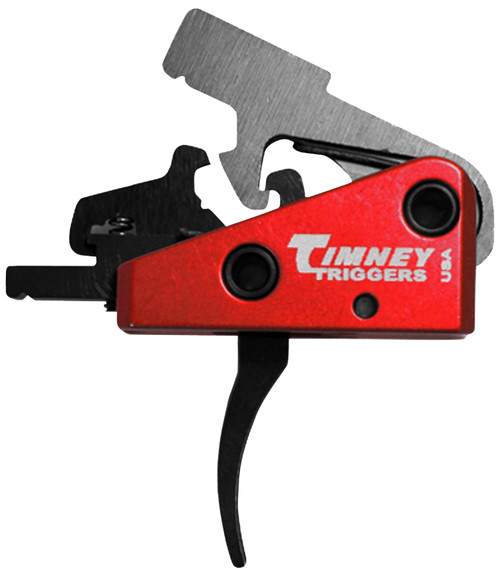 Timney Triggers Targa Short 662S AR-Platform Two-Stage Curved Trigger 2 lbs Draw Black/Red
