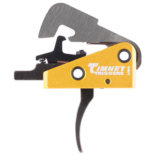 Timney Triggers Competition 670 AR-10 Single-Stage Curved Trigger 4 lbs Draw Black/Gold
