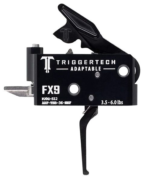 TriggerTech ARFTBB36NNF Adaptable Two-Stage Flat Trigger with 3.50-6 lbs Draw Weight & Black PVD Finish for FN FX9