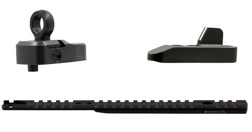 XS Sights ML10085 Black Anodized Lever Rail and Ghost Ring Kit for Marlin 336