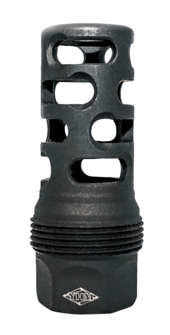 Yankee Hill 4405MB24 sRx Q.D. Muzzle Brake Long Black Phosphate Steel with 5/8"-24 tpi, 9mm, 2.30" OAL & 9.375" Diameter for sRx Adapters