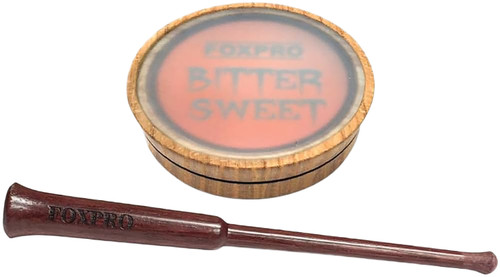 Foxpro Bittersweet Friction Call - Turkey Hunting Pot Call, Honey Locust Wood, Glass Over Slate