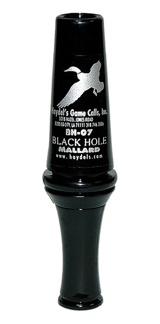 Haydel's Black Hole BH07 Duck Call Double Reed Black Polycarbonate