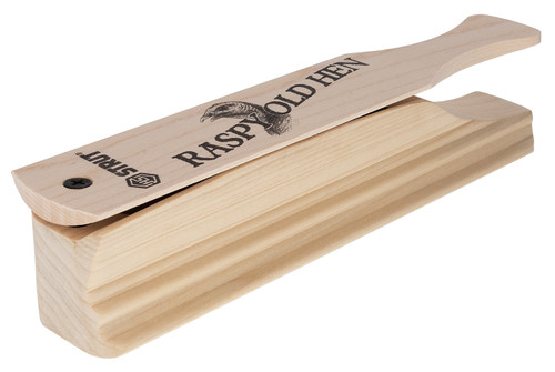 Hunters Specialties Raspy Old Hen Box Call Cherry and Maple Wood Turkey Sounds