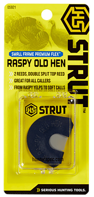 Hunters Specialties Raspy Old Hen Turkey Diaphragm Call with Dual Ultra-Thin Reeds