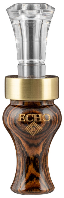 Echo Calls 90016 Double Reed Timber Mallard Duck Call Brown Bocote Wood Barrel