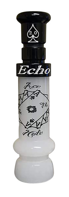 Echo Calls Ace in the Hole Single Reed Mallard Hunting Call, Black/Pearl Acrylic