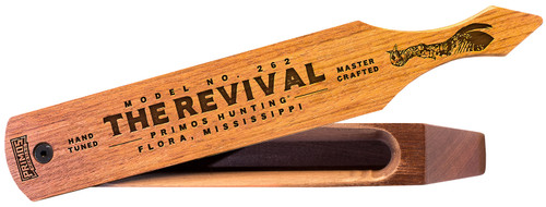 Primos Revival Long Turkey Box Call - Brown Wood for Prospecting and Finishing Birds