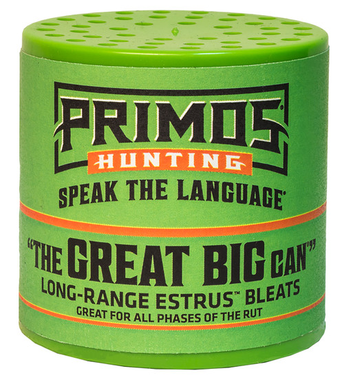 Primos The Great Big Can Doe Estrus Bleat Call for Deer - Green Plastic