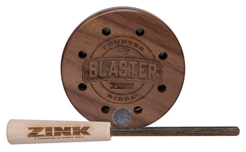 Zink ZNKRBPC Ridge Blaster Hand-Tuned Aluminum Pot Turkey Call with Walnut Pot
