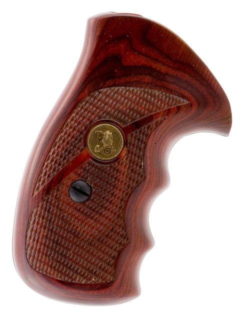 Pachmayr Renegade Rosewood Laminate Grip Checkered Finger Groove Style for S&W K/L Frame Round Butt – 63020