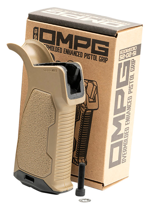 Strike Industries AROMPG15FDE 15-Degree Overmolded AR Pistol Grip Flat Dark Earth Rubber