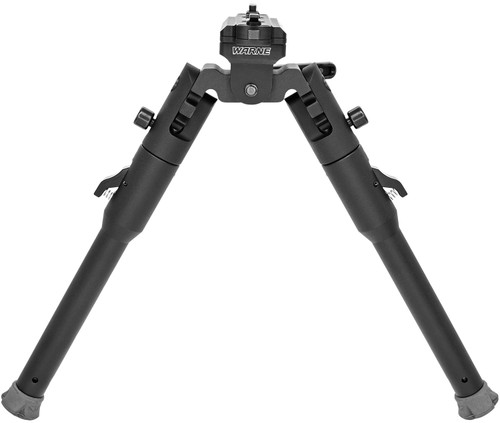 Warne 7914M Skyline Lite Bipod Black Folding Aluminum/Steel