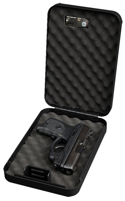 Bulldog BD1126 Personal Combination/Key Override Vault TSA Travel Approved Black Steel Holds 1 Handgun