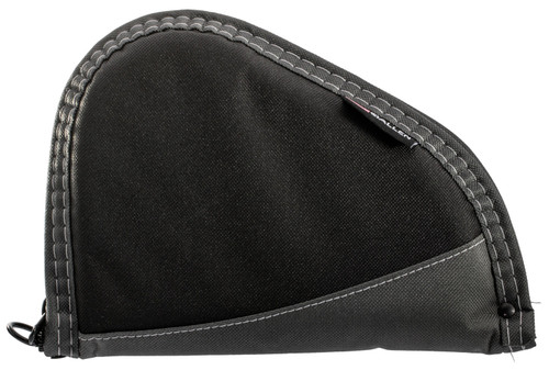 Allen Deluxe Handgun Case 8" Black w/Gray Trim – Non-Absorbent Lining, Lockable, Made in USA