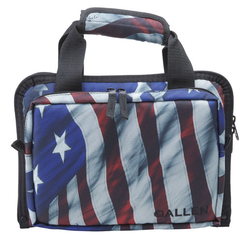 Allen 7609 Victory Stars and Stripes Duplex Pistol Case for 2 Handguns with Padded Carry Handle