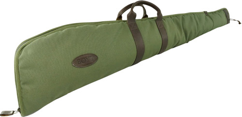 Boyt Harness GCRFUS48 Canvas Rifle Case 48" Green Waxed Canvas w/ Tanned Leather Accents Quilted Flannel Lining