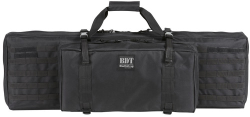 Bulldog BDT Tactical Rifle Case Black Heavy-Duty Nylon Quilted Interior Padded Shoulder Strap
