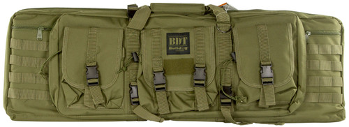 Bulldog BDT3536G BDT Single Tactical Rifle Case 36" Green Nylon with Deluxe Padded Backstraps and High-Vis Pockets