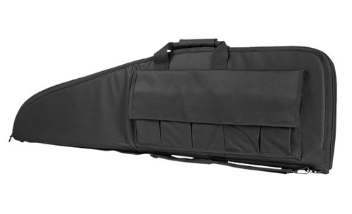 NcStar VISM Black PVC Nylon Rifle Case with Foam Insert Double Zippers and ID Window