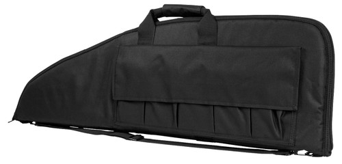 NcStar VISM Rifle Case 38 Inch Black Metal Double Zippers Carry Handle Foam Padded