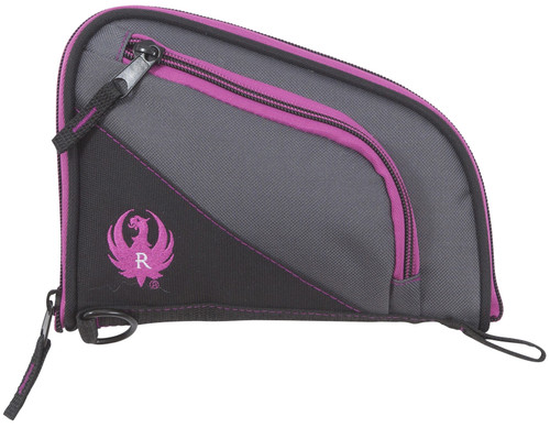 Allen Ruger Tucson Women's 8" Pistol Case Black Gray Orchid Lockable Zipper